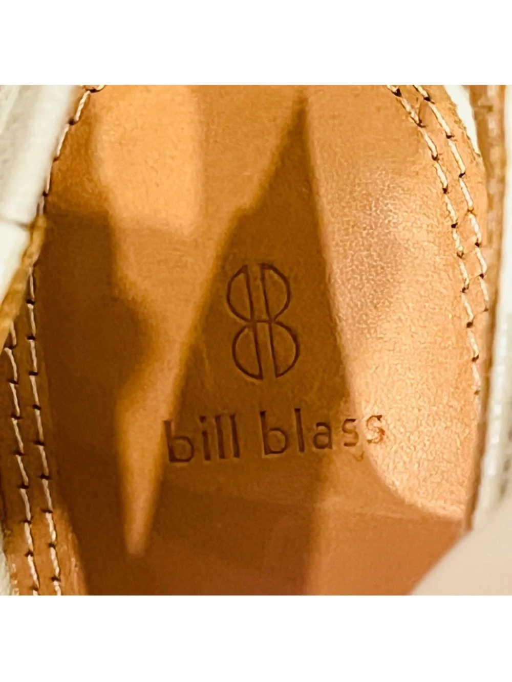 BILL BLASS Carmen Leather Bow Block Heel Sandal